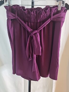 LuLaRoe Plum Paperbag Tie Short